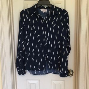 NWOT Dancing Leopard Button Up Top